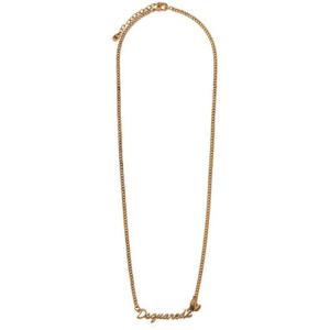 Dsquared2 로고 플라크 체인 링크 목걸이 NEW016937200001 F047 TP946788911