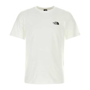 노스페이스 화이트 코튼 블렌드 크루넥 티셔츠 NF0A87NG FN41