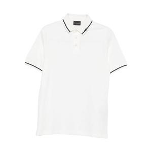 엠포리오 아르마니 남성 화이트 반팔 폴로 EM003003 AF10497U0003