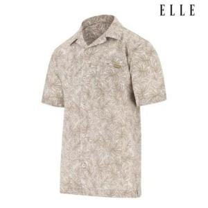 엘르골프 세이브존01 남성 야자수 패턴 셔츠형 반팔 티셔츠 6L35210 200