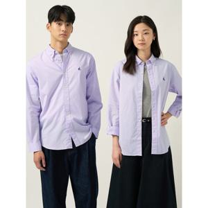 [빈폴멘] 남녀공용 플레인 솔리드 셔츠 - 라이트 퍼플 (BC5864C15V)