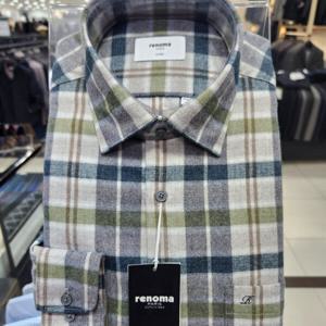 [레노마셔츠]헤링본 기모 멀티 체크 일반핏 RNWSG1402A_DG