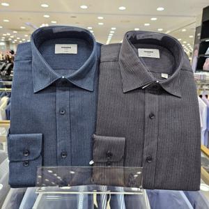 [레노마셔츠]기모 핀 스트라이프 트윌 일반셔츠 RNWSG0930_JJ