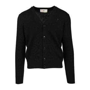 아미 블랙 브이넥 버튼업 가디건 H25HKC361 001 0180H25