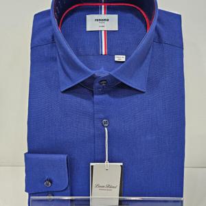 [레노마셔츠]린넨 혼방 솔리드 일반핏 ROSSG1404_DG