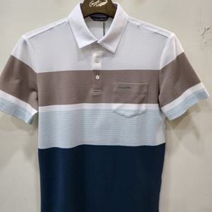 [크로커다일남성]면 혼방 피케 스트라이프 카라티(CDAAATS2401)_