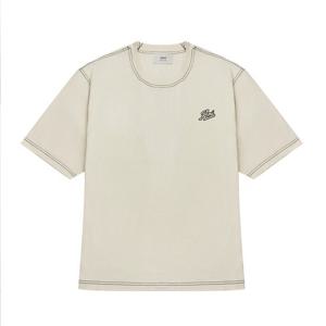 아미 코튼 아미 시그니쳐 티셔츠 아이보리 HTS029 JE0118 136