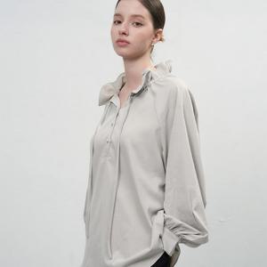 WOMAN 루즈핏 프릴 카라 블라우스 [3COL] / WBE3L03504