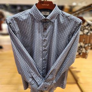 [레노마] 수입원단 오리엔탈 프린트 스냅카라 일반핏 RNSSG1040BU