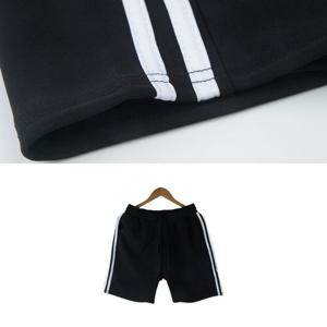 남녀공용 두줄 5부 트레이닝반바지 UDM-200447 트레이닝반바지