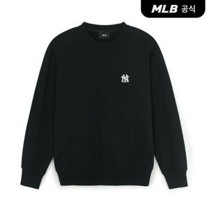 [MLB공식] 25F 베이직 스몰로고 맨투맨 NY (Black) 3AMTB0154