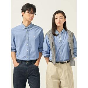 [빈폴멘] [Essential] 남녀공용 샴브레이 데님 셔츠 - 스카이 블루 (BC5764E71Q)
