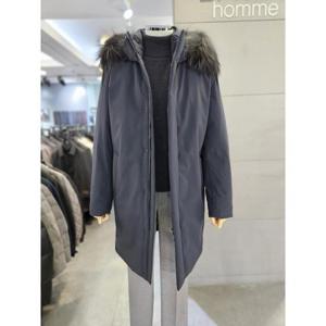 바쏘옴므 세이브존03 바쏘옴므 남성 겨울 네이비 후드 폭스FUR 구스 WSAGY4UB68A