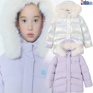 [엔비에이키즈(아동)]엔베에이키즈 여아 퍼 트리밍 프리즘 덕다운 점퍼(덕다운 8020)(K234DW610P