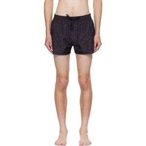 25 FW 발망 남성 블랙 레오파드 스윔 쇼츠 252251M208000