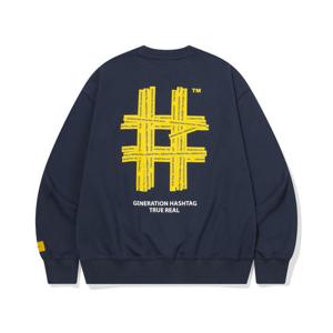 [빈트릴] 옐로우 해시태그 맨투맨 BA251RM002_ID