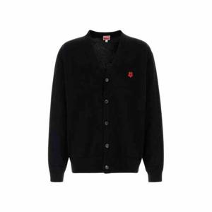 겐조 보크 플라워 자수 울 가디건 블랙 남성 FF6 5CA759 3LB 99J