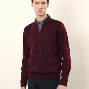 [웰메이드]부산본점단독가 셔츠와니트조합산뜻한패턴 이중에리니트 2종택 MITBP4F8211