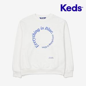 [케즈]Keds Every Blue 레터링 맨투맨_KD2POF1103FOWH