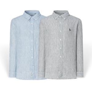 [헤지스] 남성 린넨 스트라이프 긴팔셔츠 HZSH5C105