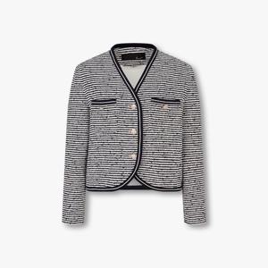 [지컷]팝콘 스트라이프 트위드 자켓(7215210303)