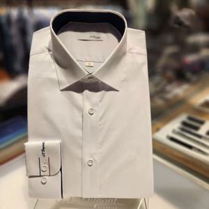 듀퐁셔츠 SE5FM11LS103SWH 비지니스 레이온 혼방 주머니 없는 화이트 일반 핏 셔츠