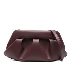 더모아레 플리츠 스무스 가죽 숄더 백 TMFW25EMRN120 PRUNE