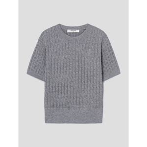 (325851LY33) [에잇세컨즈] 케이블 반소매 풀오버  그레이