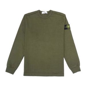 스톤아일랜드 와펜 패치 맨투맨 올리브 그린 741564450 V0058