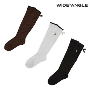 [와이드앵글] WWU25S06 여성 CO 자가드 배색 니삭스