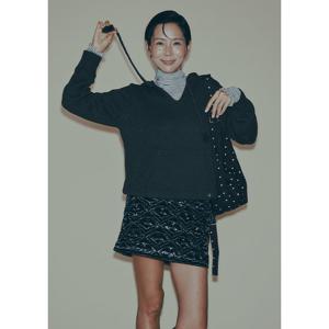 [플랙진]여성 브이넥 후드 니트 (PWTH4NTL56W)