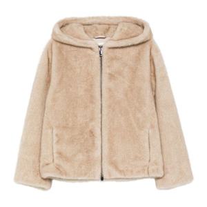 패로슈 베이지 인조 퍼 후드 집업 재킷 D431727 PULSE803