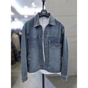 바쏘옴므 세이브존03 바쏘옴므 남자 간절기 점퍼 블루 데님 오버핏 트러커 자켓 WSAGZ3GU52A