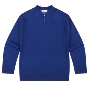 [본(정장)]세미오버핏 레터링 반집업 블루니트BN3WSW896