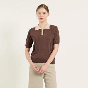 [비씨비지]페이퍼 배색 카라 가디건  B5C7K402