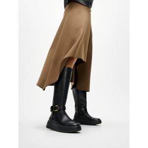 [핏플랍][삼성물산공식]여성 스퀘어링 레더 플랫폼 톨 부츠 블랙 (FT59K2B045)