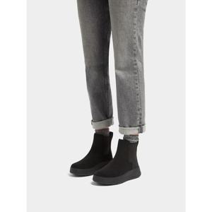 [핏플랍][삼성물산공식]여성 레더 플랫폼 첼시부츠_올 블랙 (FT59K2B255)