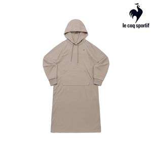 [르꼬끄] 여성 루즈핏 면기모 스판 후드 원피스 QQ422OOPO1_DBG