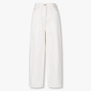 톰보이  9105362142 화이트 배기핏 데님 팬츠