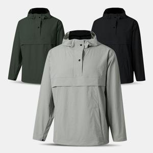 [아즈바이]남성 스판 오버핏 후드 아노락 점퍼 MNSJP5 봄 가을