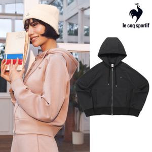 [르꼬끄] 여성 루즈핏 모달 멜로우 후드 집업 QQ422OFTO1_BLK