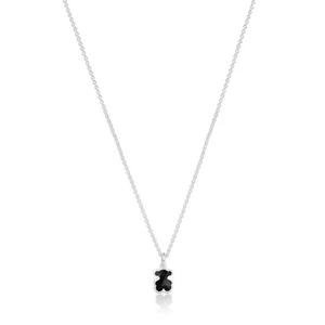 [토스(주얼리)]TOUS 실버 네크리스 위드 오닉스 베어 모티브 아이콘 컬러 / 1004286800