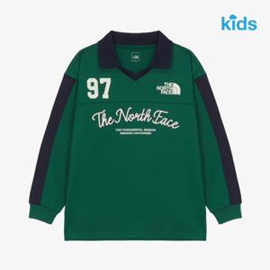 노스페이스 키즈 NT7TR53T 그린 스타디움 롱슬리브 티
