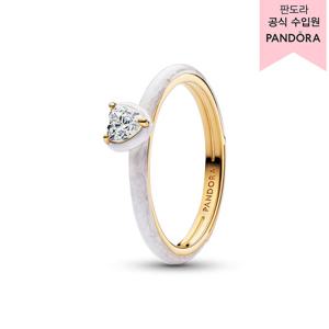 [판도라(주얼리)][백화점 보증서 제공] 판도라 미 화이트 샤크라 하트 링 163088C01