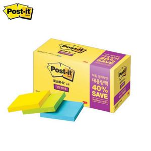 3M 포스트잇 강한점착용 대용량팩 SSN 654-15A