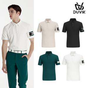 듀빅 남성 언발란스 소매배색 반팔티셔츠 DE2MTS101