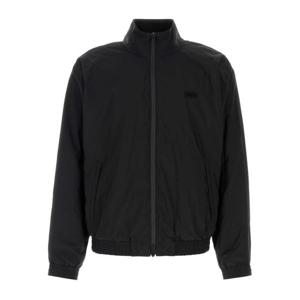 페라가모 울 블렌드 스탠드 칼라 집업 재킷 144660785026 NEROA