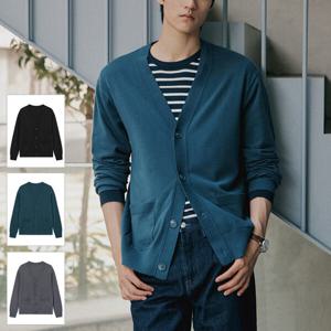 [로코엘라]엘른 소프트 텐션업 남성 V넥 가디건