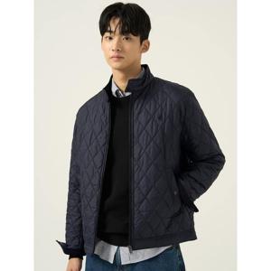 [빈폴멘] [Essential] 다이아 패딩 해링턴 재킷 - 블랙 (BC5938EP25)