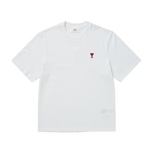 [스크레치 B] AMI BFUTS005 726 100 (S) 아미 드 꾀흐 스몰 하트 로고 공용 반팔티